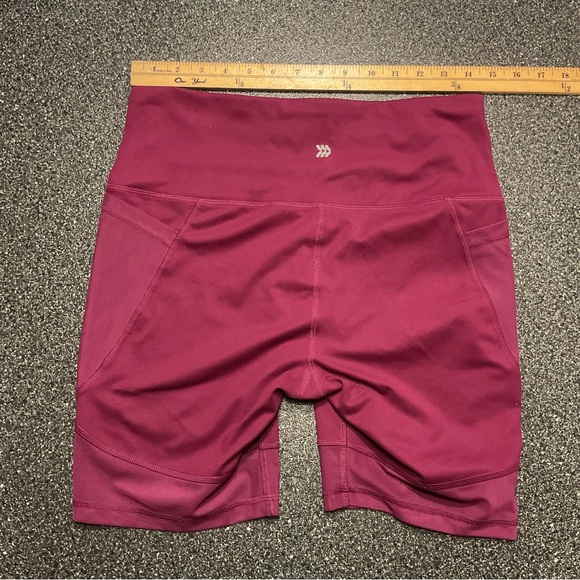 All in Motion Pink Bike Shorts High Waist Compression - Picture 4 of 7